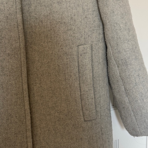J. Crew Women's City coat with button neck Gray 6 - Picture 5 of 16